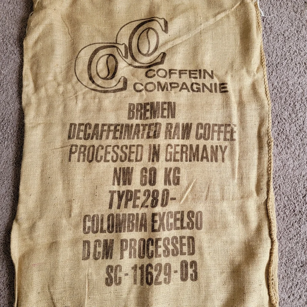 Columbia Germany Coffein Compagnie Burlap Coffee Sack 27 X 42